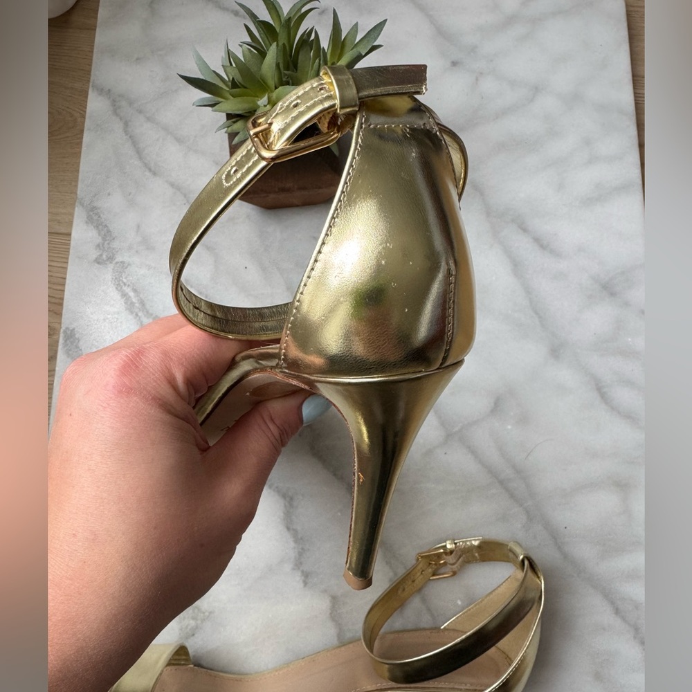 J. Crew Mirror Metallic High Heel Sandals - Picture 6 of 8